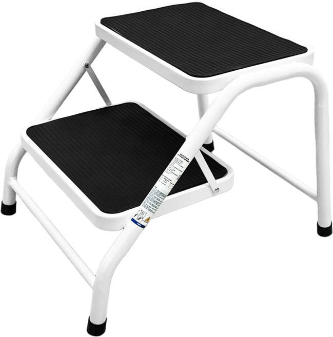 나비드 작업대 작업 사다리 계단형 계단식 1단 2단 캠핑용 가정용 업무용 사무용 발판 발받침대, 작업발판  (2단) NSL02, 1개