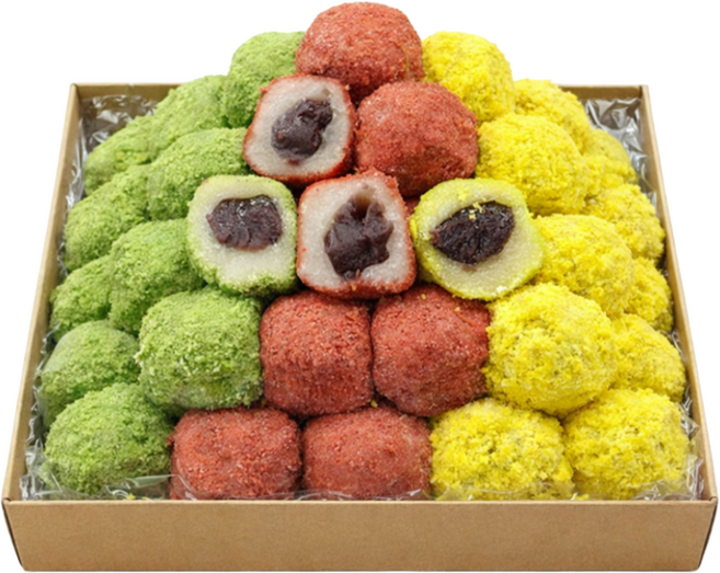 (떡DC몰) 삼색경단 앙금경단 찹쌀떡 (20g150알) 굳지않는떡 선물용 행사떡, 1박스, 3kg