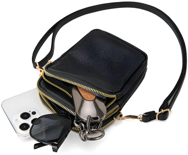 비브랜드 3단분리 수납좋은 여행용 데일리 여권 핸드폰 미니 크로스백