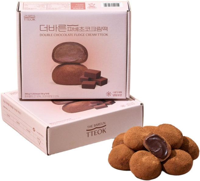 더바른 파베초코크림떡 개별포장, 1박스, 360g