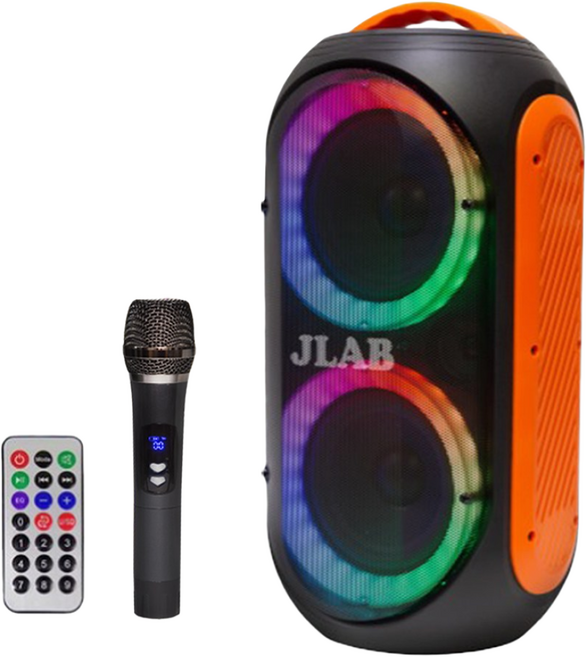 블루투스 앰프스피커 휴대용 충전식 JLAB JP-120BL 6.5인치 우퍼장착 강의 수업 캠핑 파티용 MTSM, 스피커+무선마이크