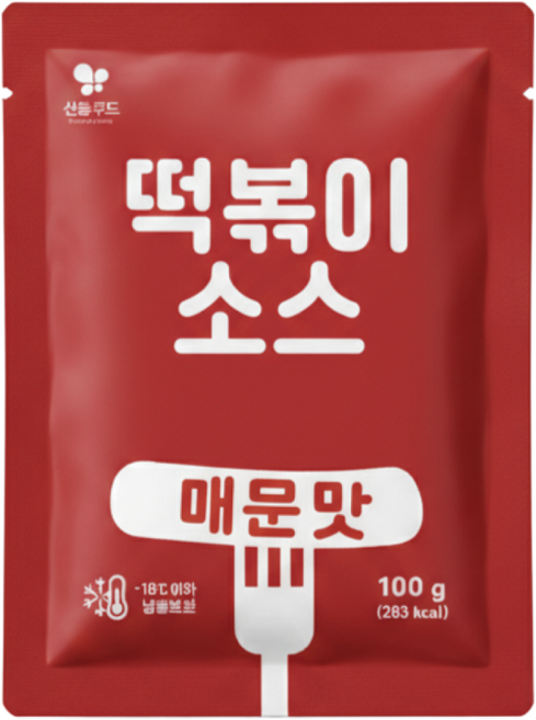 산들푸드 떡볶이 소스 매운맛 100g, 7개, 100ml