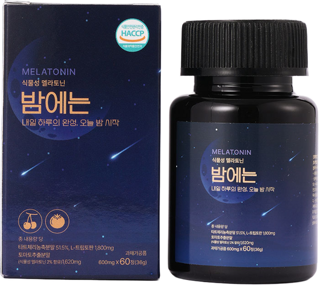 식물성 멜라토닌 밤에는 숙면 꿀잠 멜라코펜, 1개, 60정