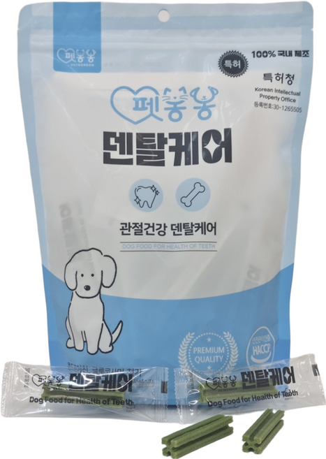 펫봉봉 덴탈케어 강아지덴탈껌 대용량 스케일링 영양 츄잉스틱, 펫봉봉 덴탈케어 관절건강, 300g, 1개