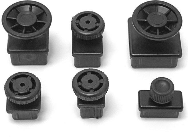 사각 파이프 조절발 PVC 높이조절발 10개, 조절발 사각 30x30