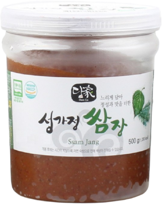 (무료배송)국내산 농산물로 4대를 이어온 전통 장류의 명가/순창 성가정식품/성가정 전통 쌈장, 500g, 3개