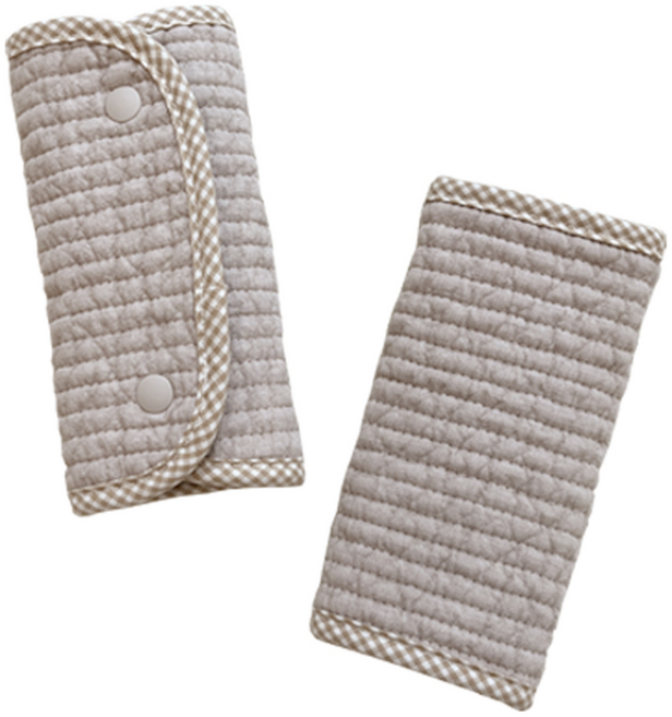 올포홈 면누빔 아기띠 침받이 KC인증, 베이지 1세트, 1세트