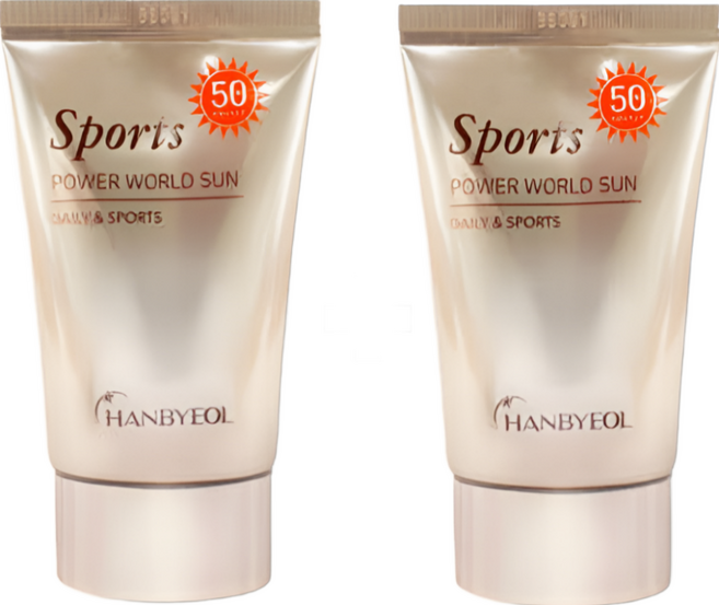 1+1 백탁없는 선크림 한국콜마 골프 미백 기미 선블럭 50ml 2개
