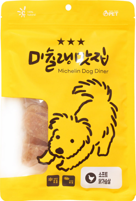 미슐랭맛집 강아지간식 애견간식, 1개, 180g, 소프트닭가슴살
