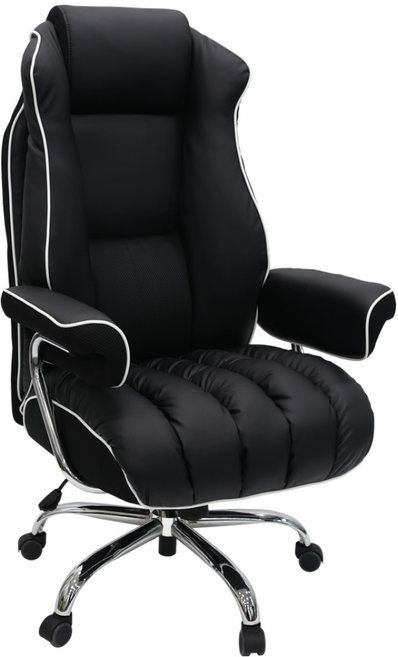 로엠가구 푹신한 편안한 게이밍 학생 PC방 컴퓨터 의자, 화이트포인트