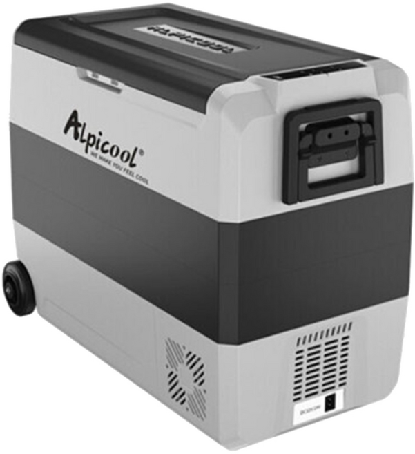 알피쿨 T 시리즈 차량용 냉장고 가정용 어댑터 포함, 블랙 + 그레이, 60L
