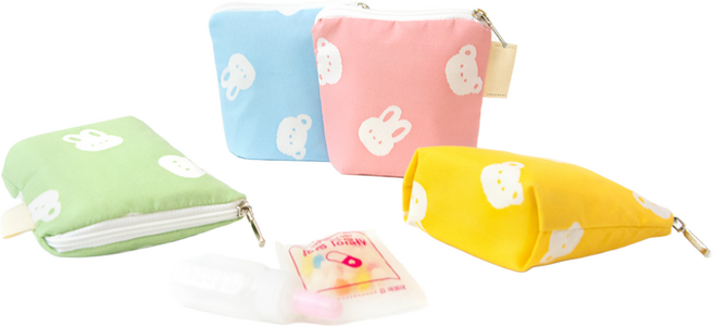 세맘스 버니베어F 안감방수 약파우치, 옐로우