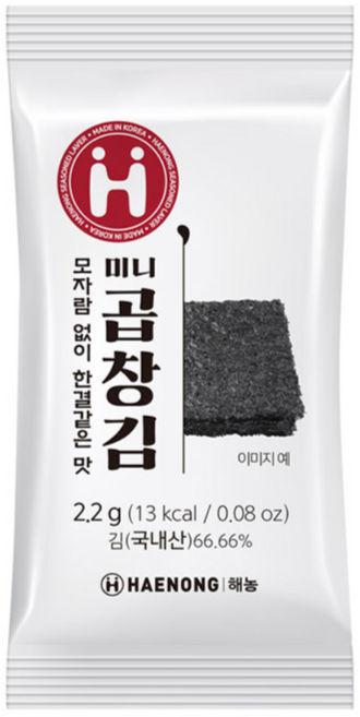 해농 햇김 미니 곱창김, 2.2g, 20개