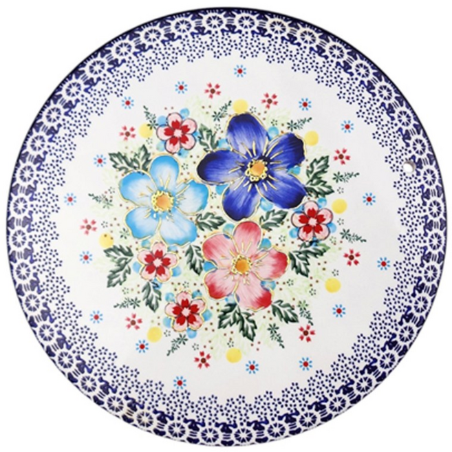 플로라 북유럽 원형 세라믹 타일 냄비받침, No.31 플로라 라운드, 1개