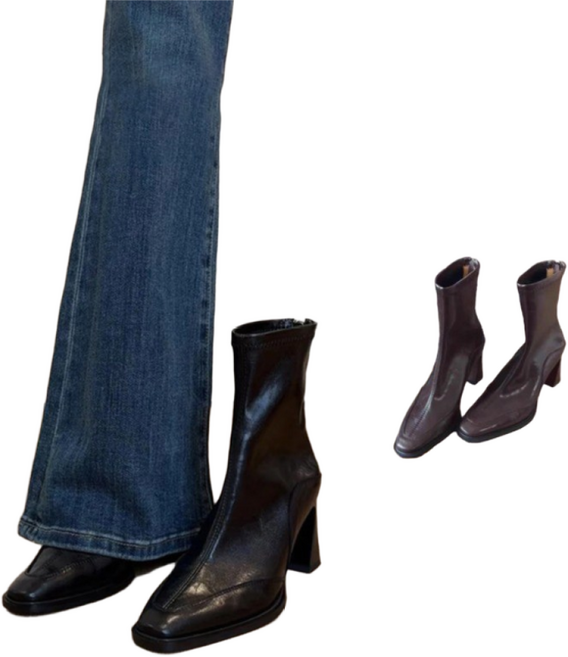 Asure 여성구두 가죽부츠 앵클부츠 숏부츠 하이힐 여자신발