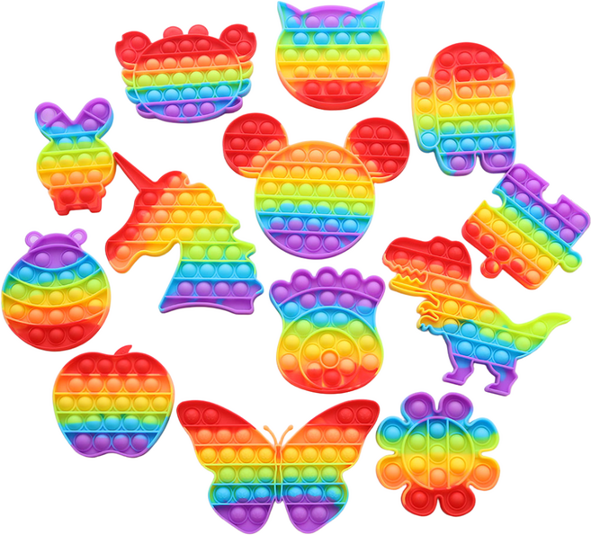 당일발송) KC인증 어몽 팝잇세트 어몽대왕 고리팝잇 푸쉬팝 푸시팝 꾹꾹이 말랑이 보드게임 무지개 레인보우 어몽 5구 뽁뽁이, 레인보우 꽃, 1개