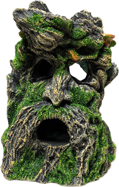 클리오네 모스유목 62616 / 파충류용품 도마뱀은신처 육지거북 수족관 반수생 장식 유목, 1개