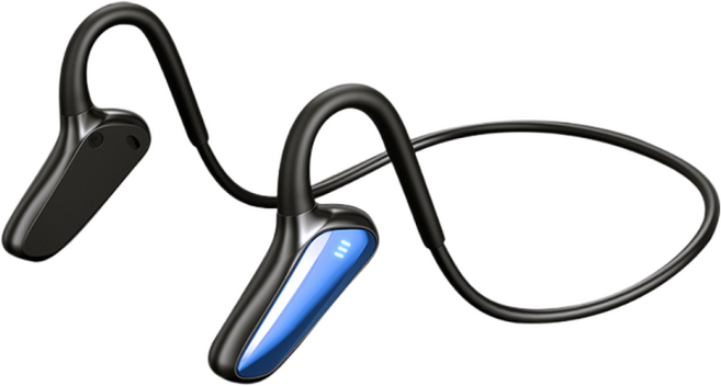 M-D8 블루투스 이어폰 무선 골전도 러닝 스포츠 블루투스 이어폰 방수 스테레오 이어폰, 검정파란색 BX-3C09085L