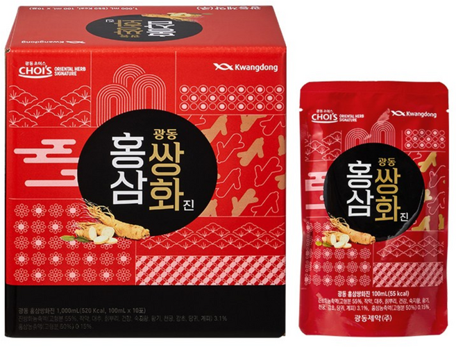 광동 홍삼쌍화, 100ml, 10개