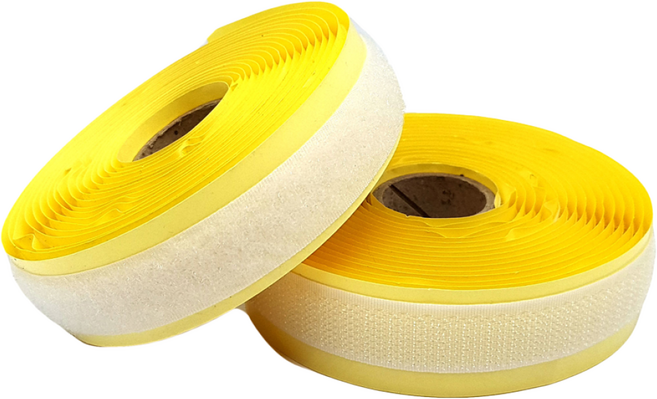 폭 1.5cm 국산 좁은폭 접착벨크로 양면테이프, 흰색, 거칠이 보들이 각 3미터씩, 1개