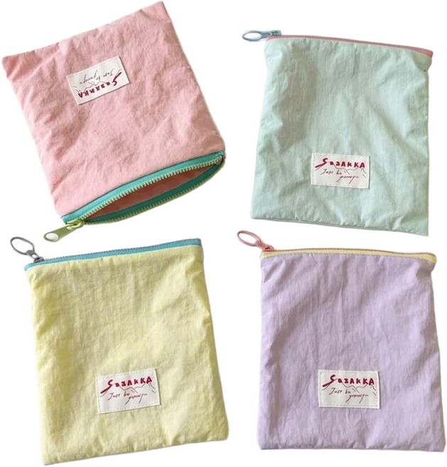 엘리다움 파스텔 미니 파우치 화장품 생리대 다용도 파우치 여행용 메이크업