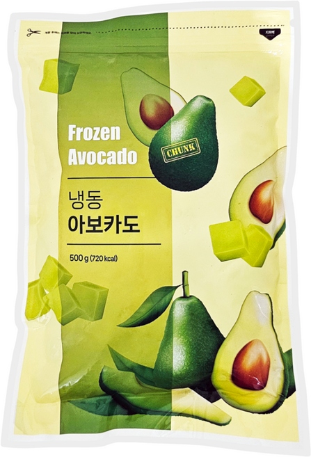 맥그로우앤마리 냉동 아보카도 /페루산 다이스컷, 3개, 500g
