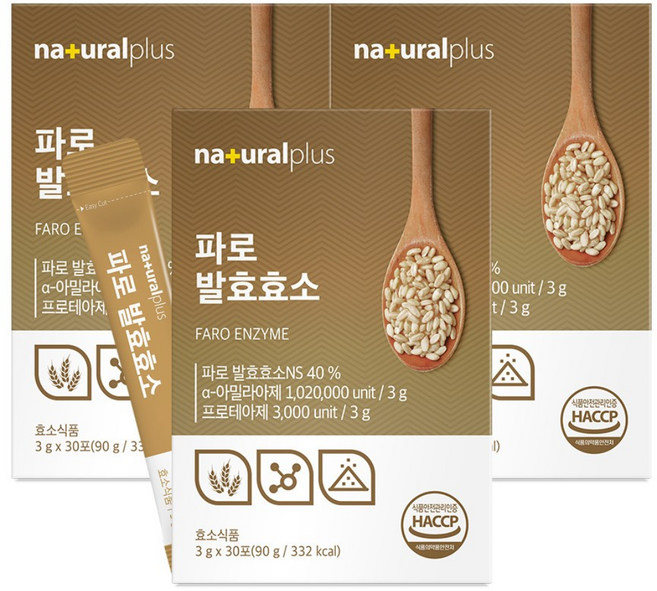 내츄럴플러스 파로 발효효소 30p, 90g, 3개