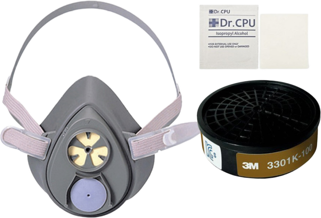 3M 면체마스크 단구형 세트 3200CN + 3301K-100+마스크소독용 알콜솜2매, 1세트, 혼합