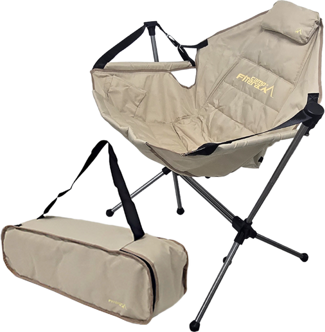 핏테라 흔들흔들 캠핑용 해먹의자, 1개, 베이지