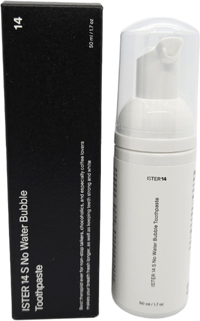 이스터14 S 노워터 특허에센셜오일 함유 충치균 박멸 14초 버블 불소 치약 입냄새 구취 제거, 50ml, 1개