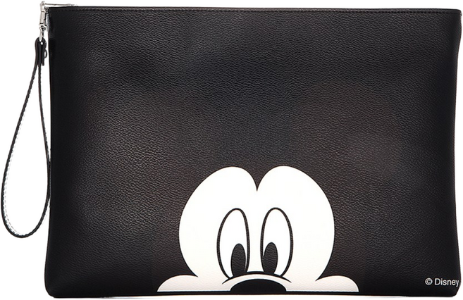 디즈니 미키 실루엣 클러치 파우치백 가로 32cm