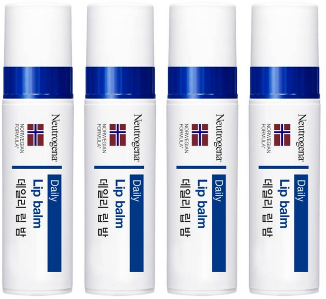 뉴트로지나 데일리 립 밤, 4g, 4개