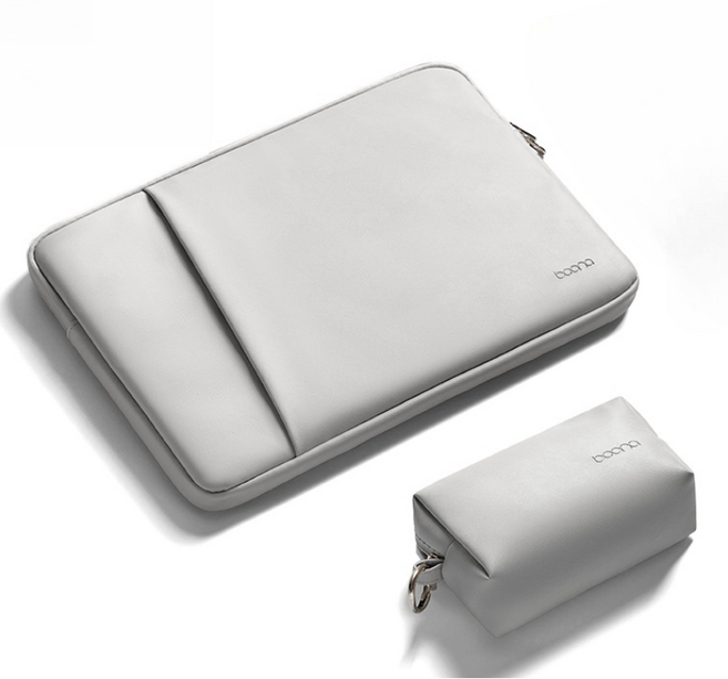 앨오앤지 깔끔한 방수 충격방지 노트북 파우치, 그레이, 1개