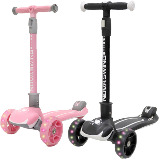 노바 스윙 스쿠터 Z-7 2종 골라담기(핑크 블랙), 핑크, 1개, 피치핑크