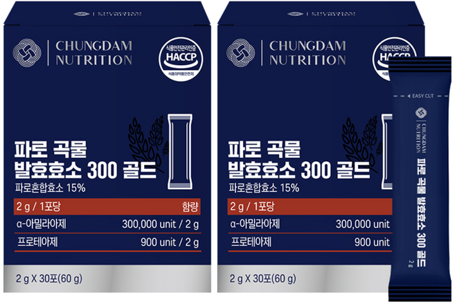 청담뉴트리션 파로 곡물 발효효소 300 골드, 2개, 30회분
