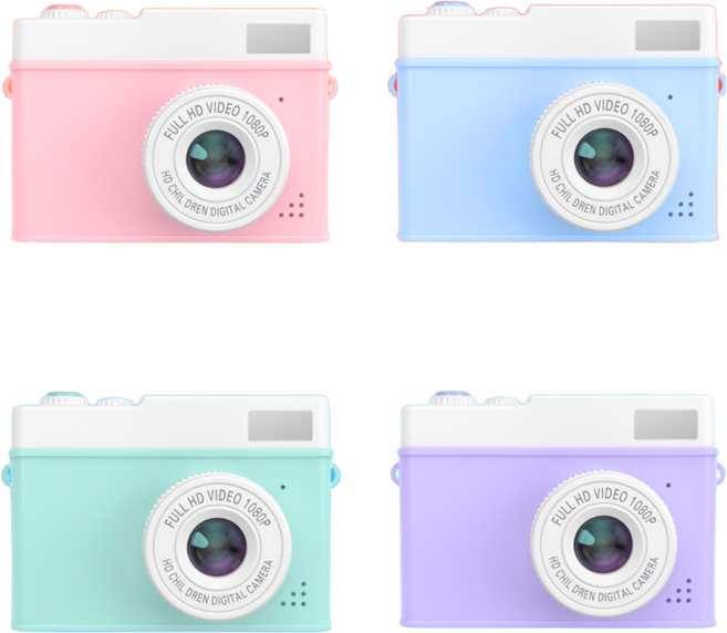 하이라라 포켓 어린이 키즈 카메라+메모리카드 포함, 포켓핑크+메모리카드