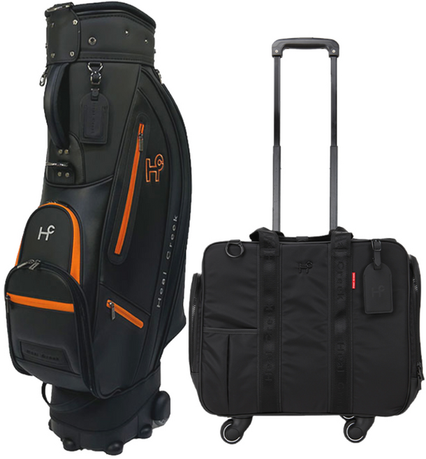 힐크릭 헤리티지 스퀘어 골프 보스턴백 + 모던시티 휠 캐디백 세트, 보스턴백 +21104 캐디백, 옵션:보스턴백 +21104 캐디백
