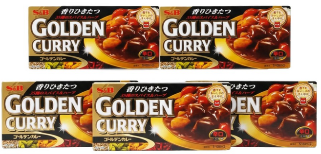 S&B 골든카레 (매운맛), 198g, 5개