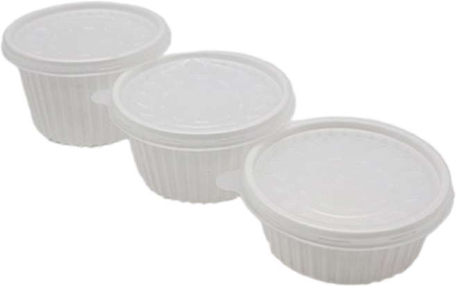 빌렉 EH 105파이 원형 밥공기 중 300ml 1000개 세트 일회용 배달 포장, 1세트, 1000세트