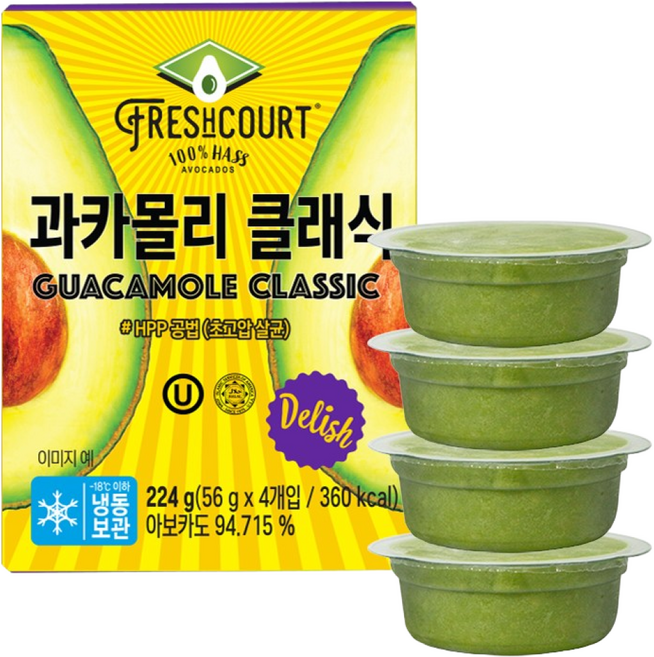 [자연원] 과카몰리 클래식(멕시코) 224g (56g x 4개입), 1세트