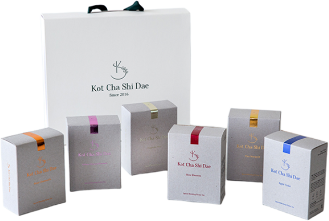 꽃차시대 블랜딩꽃차 선물세트 6종(생일 기념일선물), 1세트, 블랜딩꽃차 선물세트 6종