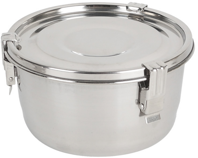 스텐27종 원형 고리찬통 밀폐 반찬통, 3호, 1개