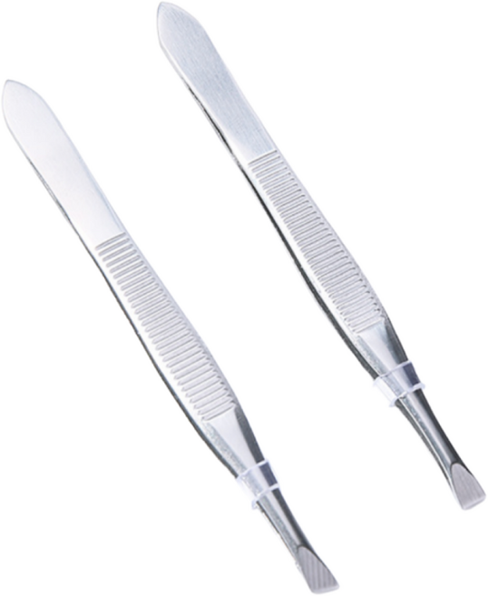 다마 초정밀 프리미엄 스텐 족집게 속눈썹 트위저 왁싱 핀셋 1개, 사선형, 1