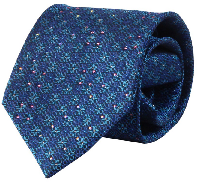 더셔츠스튜디오 플라워 큐빅 자동 넥타이