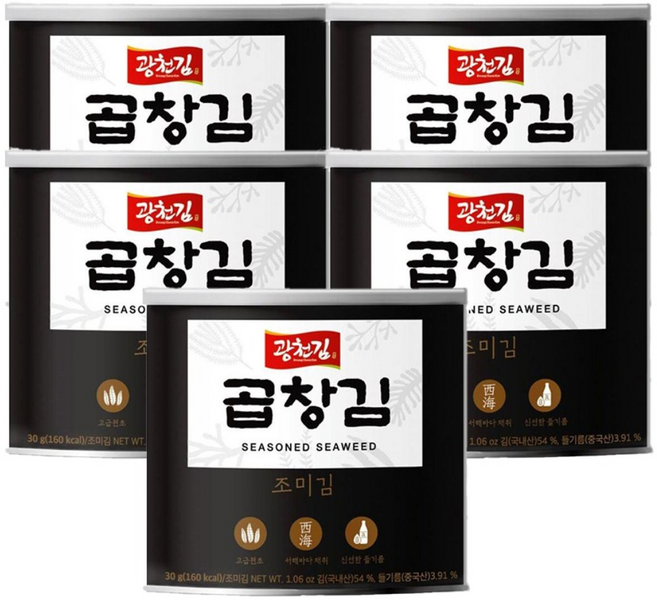 광천김 곱창캔김, 30g, 10개