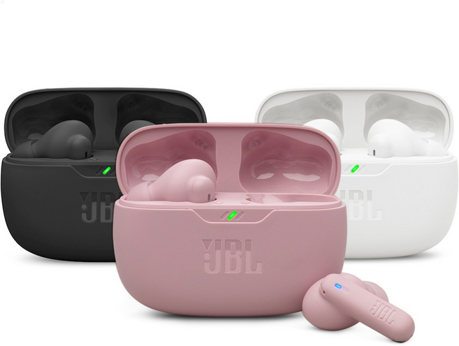 삼성공식파트너 JBL WAVE BEAM2 무선 블루투스 이어폰 노이즈캔슬링 Pure Bass사운드 최대 40시간 통화품질 IP54 Google Fast Pair 전용앱, 핑크