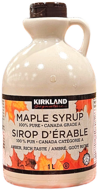 코스트코 커클랜드 KIRKLAND 유기농 메이플시럽 캐나다산 단풍시럽 와플 팬케이크 대용량, 1L, 1개