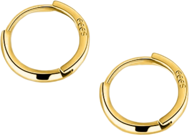 JONNEIC 조네익 S999 순은 유광 귀걸이 한쌍 남녀 공용 링 귀걸이 알러지없는 귀걸이(선물 포장)