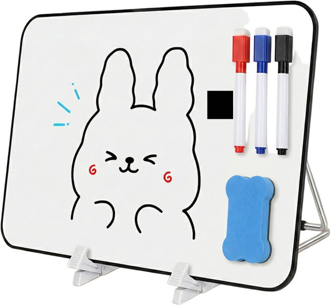 서플라이랩 스탠딩 미니 양면 자석 화이트보드 세트, 1세트