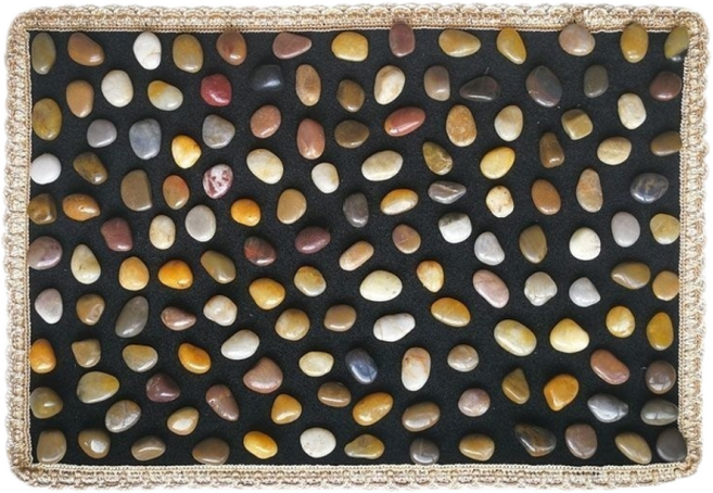 로인코 자갈 발 지압판 지압기 매트 40*60cm, 1개, 혼합색상